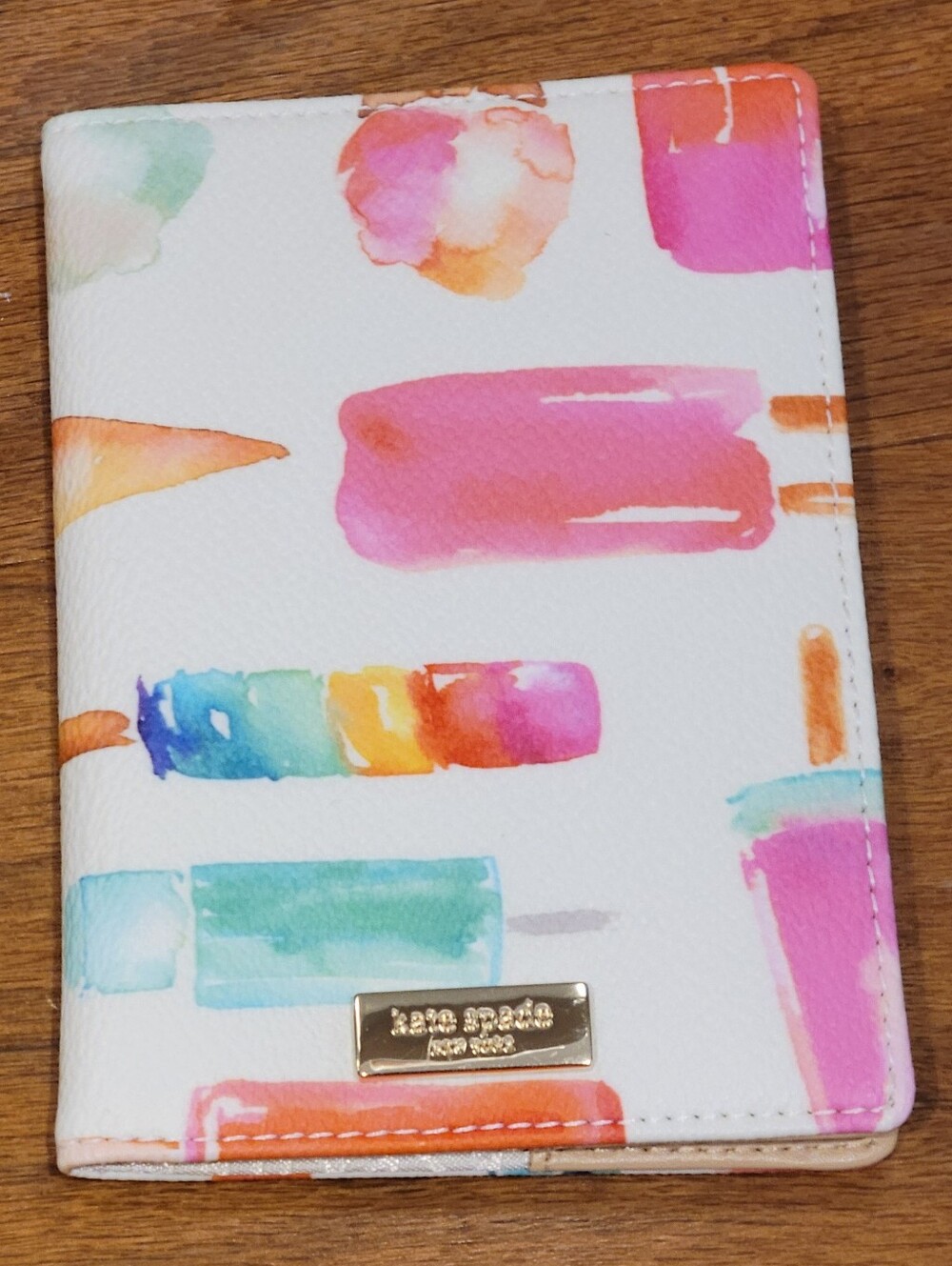Kate Spade New York Shore Street Ice Popsicle Print Passport Cover NWT
